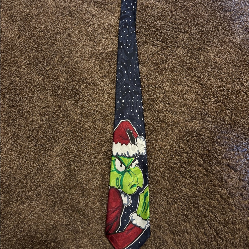 Holiday Grinch Tie in Festive Green and Red